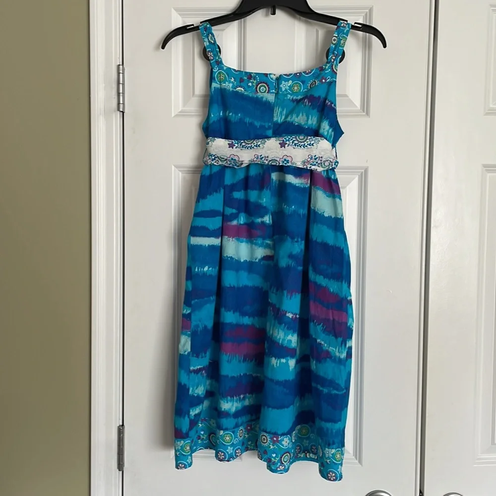 Children’s Place Beautiful blue sundress with sash  girls size 14 - Picture 2 of 15